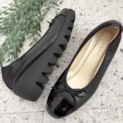 【極美品✨】ヒルズアベニュー ウェーブソール 23.0 本革 リボンキャップトゥ