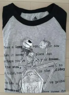 【希少】ナイトメアビフォアクリスマス　ラグラン　Tシャツ　ロンＴ（七分袖）