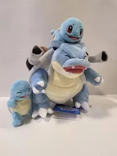 ポケパークカントー限定 ゼニガメ カメックス カメール ぬいぐるみ