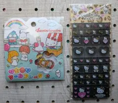 ハローキティ　タイルシール、サンリオ　おはじきシール　2枚セット
