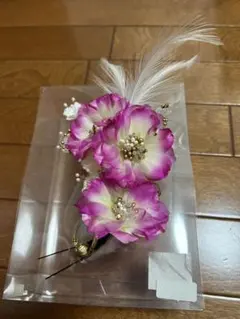 【値下げ】ハンドメイド ピンクと白のウェディングヘッドドレス