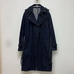 ジュンハシモト 2 SM相当 デニム トレンチコート メンズ インディゴ