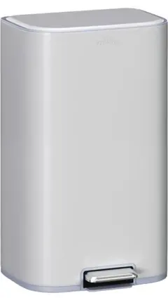 mVm 40L ステンレススチールファッションゴミ箱 足踏み式 グレー