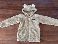 patagonia フリースジャケット 4T ベージュ 耳付き