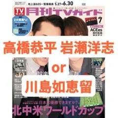月刊TVガイド 切り抜き 高橋恭平&岩瀬洋志 川島如恵留