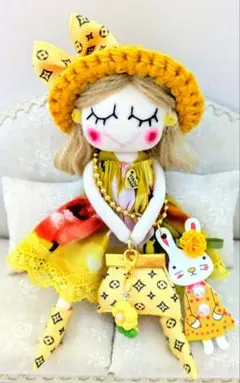 Kyokotan様　ハンドメイド❉ドールチャーム＆うさぎチャーム❉バッグチャーム Kyokotan様 ハンドメイド❉ドールチャーム＆うさぎチャーム❉バッグ 人形