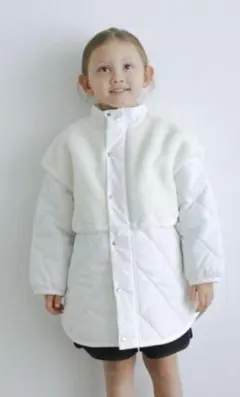 green label relaxing フェイクファー レイヤード　ブルゾン