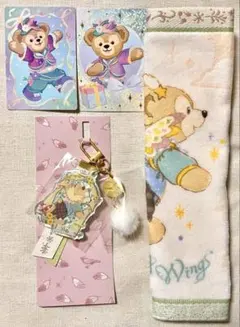 ウィッシングウィングス　ミニタオル　キーチェーン　ダッフィー