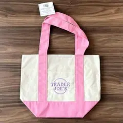 トレーダージョーズ　ミニパステルキャンバストートバッグ　ピンク