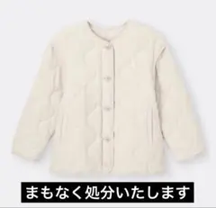 GU 2wayオーバーサイズキルティンブルゾン　 ホワイト/サイズM