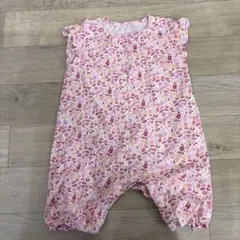 UNIQLO 90㎝ 花柄半袖ロンパース
