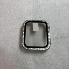 シルバー ラメ付き Apple Watch ケース