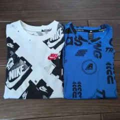 140 Nike Adidas Tシャツ 半袖　2枚セット　総柄