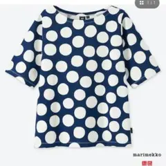 UNIQLO Marimekko グラフィックT 半袖 ネイビー　Sのサムネイル