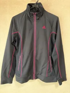 adidas レディース ジャージ ジャケット ブラック ピンク