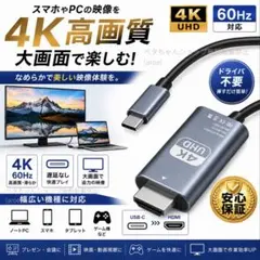 購入即発USB-C 4K60Hz HDMIケーブル スマホ変換アダプタ10111