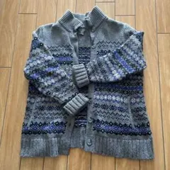 Eddie Bauer カーディガン グレー ブルー 長袖