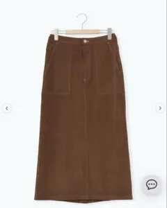 Samansa Mos2 blue コーデュロイスカート ロングスカート SM2