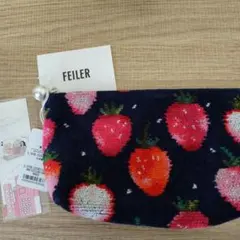 LOVERARY BY FEILER 新品完売品ストロベリードット舟型ポーチ大