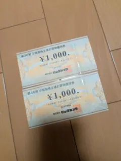 ビックカメラ　株主優待　2000円分のサムネイル
