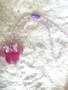 ディズニー ミニー 光るおもちゃ ネックレス ペンダント