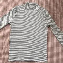 UNIQLO リブハイネックT 長袖 ボーダー Lサイズ