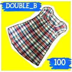 DOUBLE_B（ダブルビー） ワンピース チェック 100