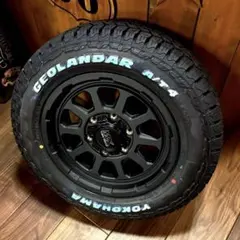 シエラ／ノマド用⭐️185/85R16⭐️ヨコハマ⭐️AT4⭐️4本⭐️セミグロスブラック シエラ／ノマド用⭐️185/85R16⭐️ヨコハマ⭐️AT4⭐️4本