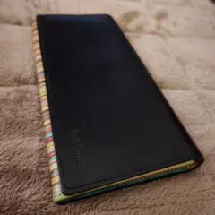 Paul Smith ブラックレザー 長財布 マルチストライプ 黒