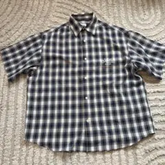 カオナカのロゴ チェックシャツ