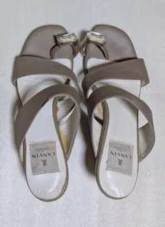 LANVIN ベージュ ストラップミュールのサムネイル