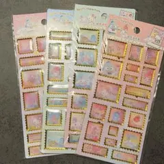 【正規品】サンリオキャラクター【公式】切手風シール 4枚セット