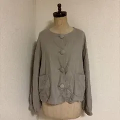 橋下美好×ehka sopo グレー ノーカラージャケットのサムネイル