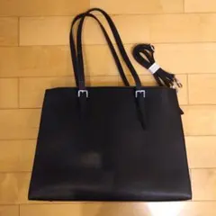 黒のビジネスバッグ 大容量 合成皮革