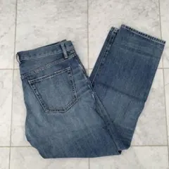ストレートデニム 青 ダメージ加工★ユニクロ★31サイズ