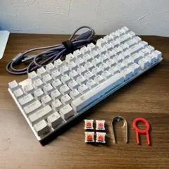 e元素ゲーミングキーボード 赤軸 テンキーレス　有線　メカニカル