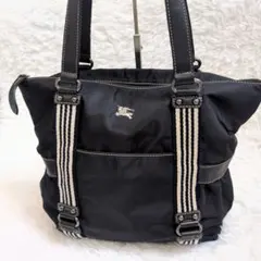 バーバリー ブルーレーベル トートバッグ ホース刺繍ロゴ レザー A4可 通勤