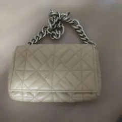 ベージュ キルティング バッグZARA
