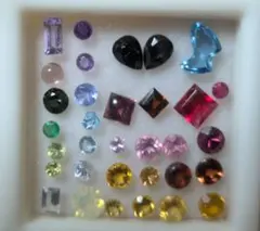 訳あり天然石　アソートルースセット③／ラウンド　他　メレサイズ