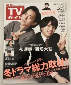 TVガイド 2025年 表紙 永瀬廉 西畑大吾