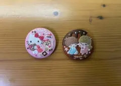 サンリオキャラクターズ 刺繍缶バッジビスケット3