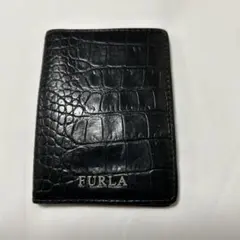 FURLA ブラック レザー カードケース　中古品