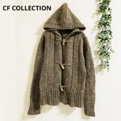 CFCOLLECTION ダッフルパーカー　L フード付　ウール100 防寒