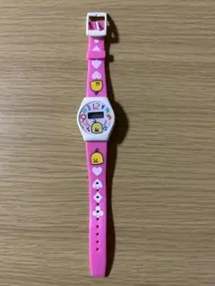チキンラーメン　ひよこちゃん　 デジタル腕時計 ピンク　ジャンク品