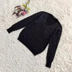 『UNIQLO』ユニクロ　Vネック長袖ニット　セーター　ウール100%　L　薄手