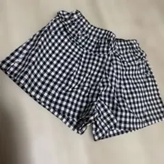 新品未使用　ショートパンツ　ギンガムチェック　90 夏服　ズボン　子供服