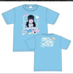 水色 Tシャツ キャラクター プリント