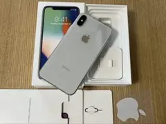 iPhone X シルバー 本体　256G 箱未使用イヤフォン付属　SIMフリー