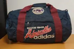 90s★オールドアディダス ボストンバッグ★ネイビー×エンジ色
