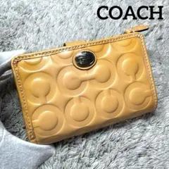 COACH コーチ 二つ折り財布 エナメル エンボス